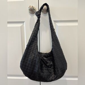 Anthropologie Black Hobo Bag